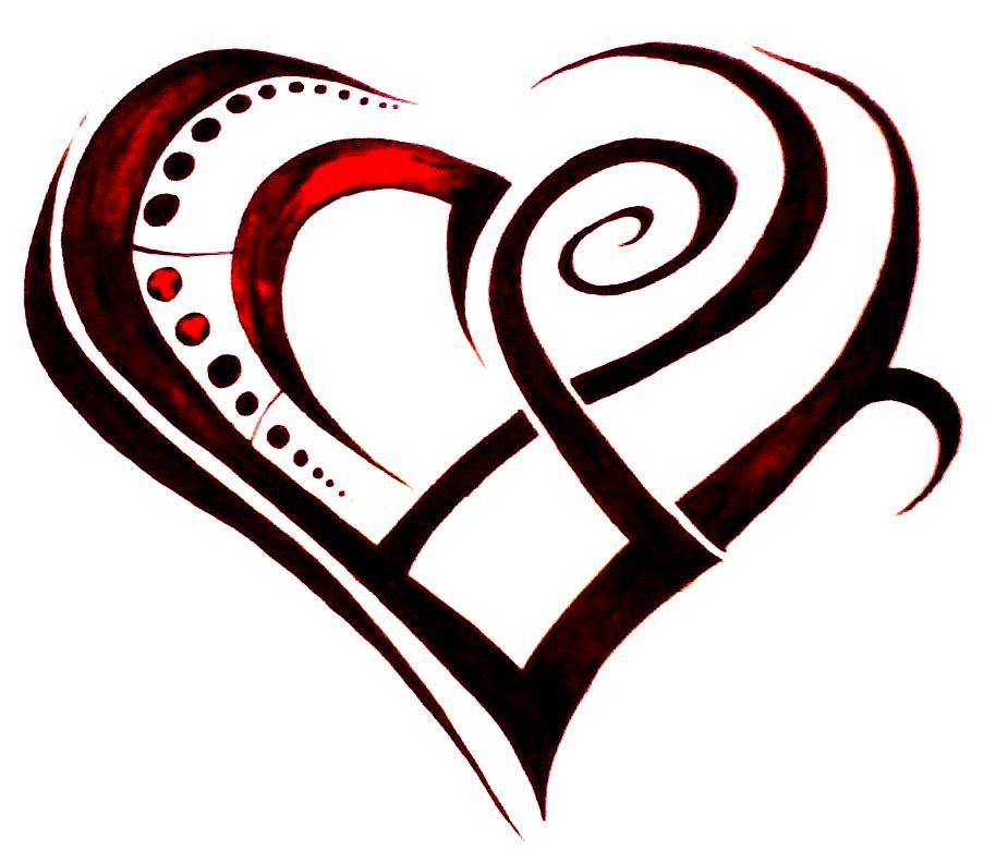 Tribal heart tattoos designs pictures 8