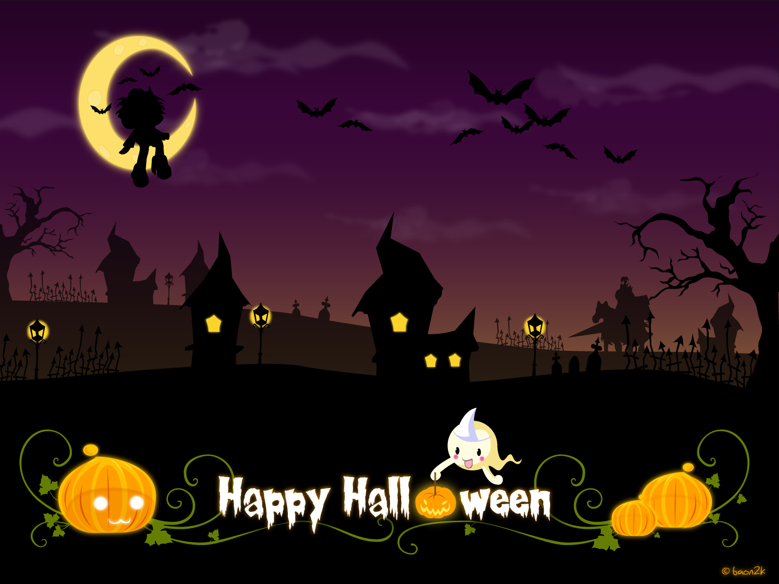 Happy Halloween by baon2k 550x412 25 Happy Halloween Wallpaper Desktop