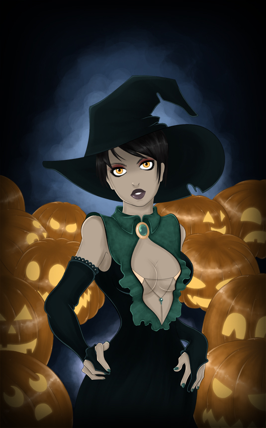Morrigan___The_Pumpkin_Witch_by_Vaidilute.jpg