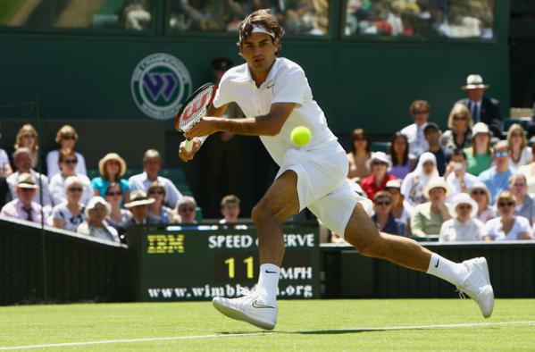 Roger Federer: Hitting it hard at Wimbledon last year